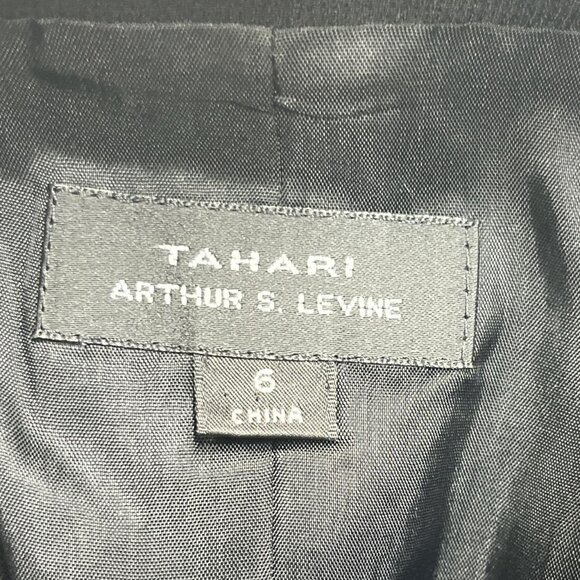 Tahari #black dressy crop #blazer women’s size 6 with 3/4sleeve - Picture 3 of 8